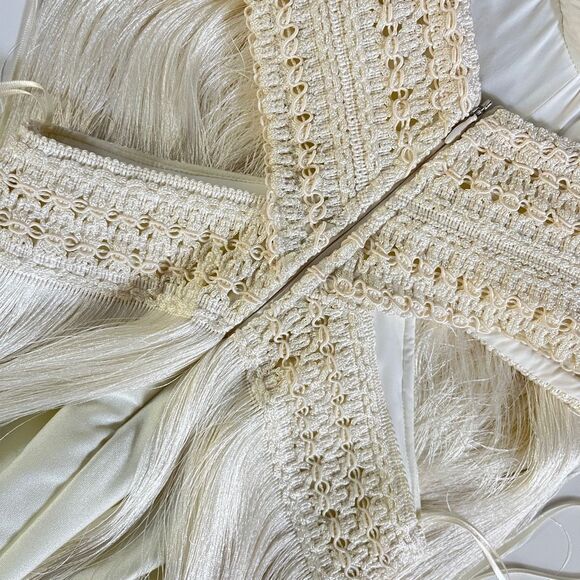 PatBO All-over Fringe Sleeveless Maxi Dress in White - Picture 12 of 12